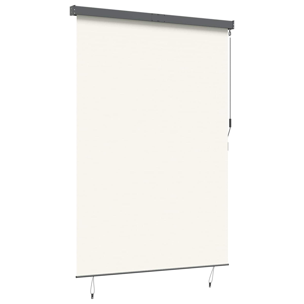 Rollo Creme 180 x 250 cm Stoff und Aluminium