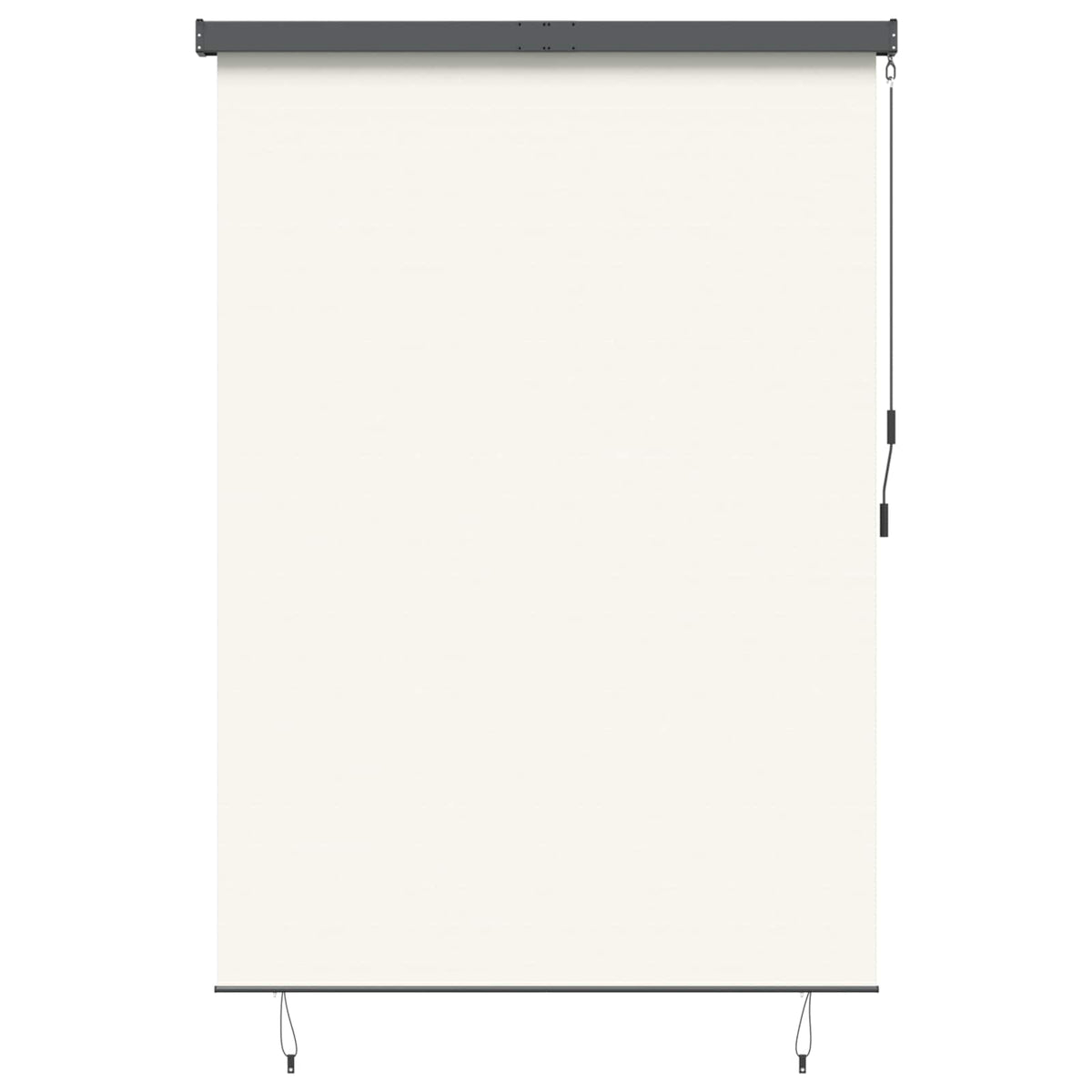 Rollo Creme 180 x 250 cm Stoff und Aluminium