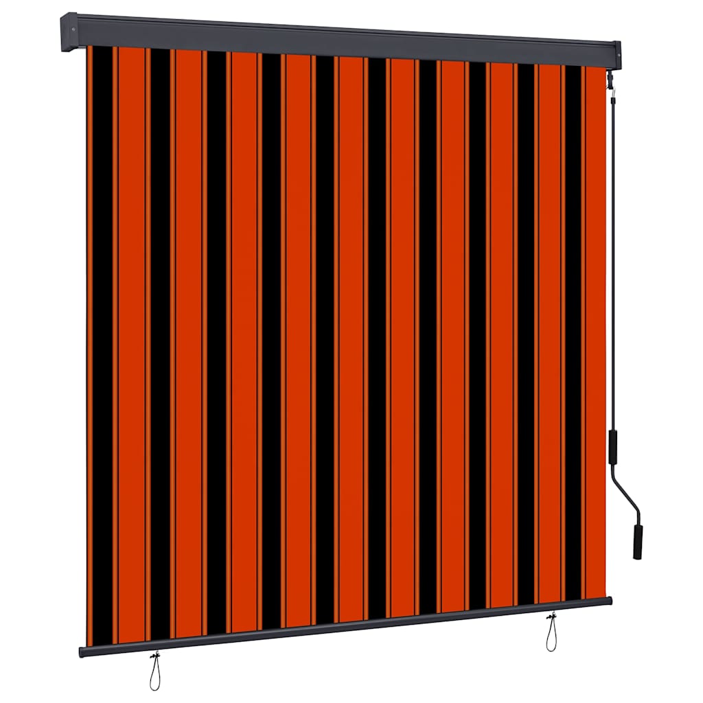 Rollo Orange und Braun 180 x 250 cm Stoff und Aluminium