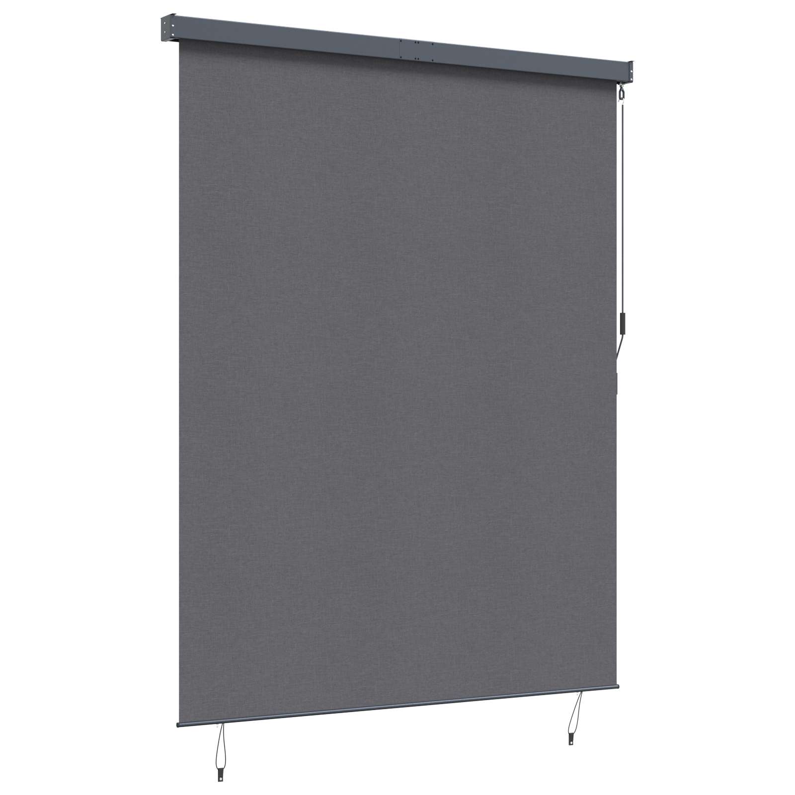 Rollo Anthrazit 200 x 250 cm Stoff und Aluminium