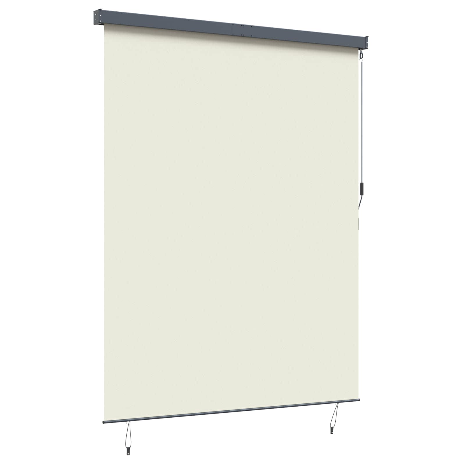 Rollo Creme 200 x 250 cm Stoff und Aluminium