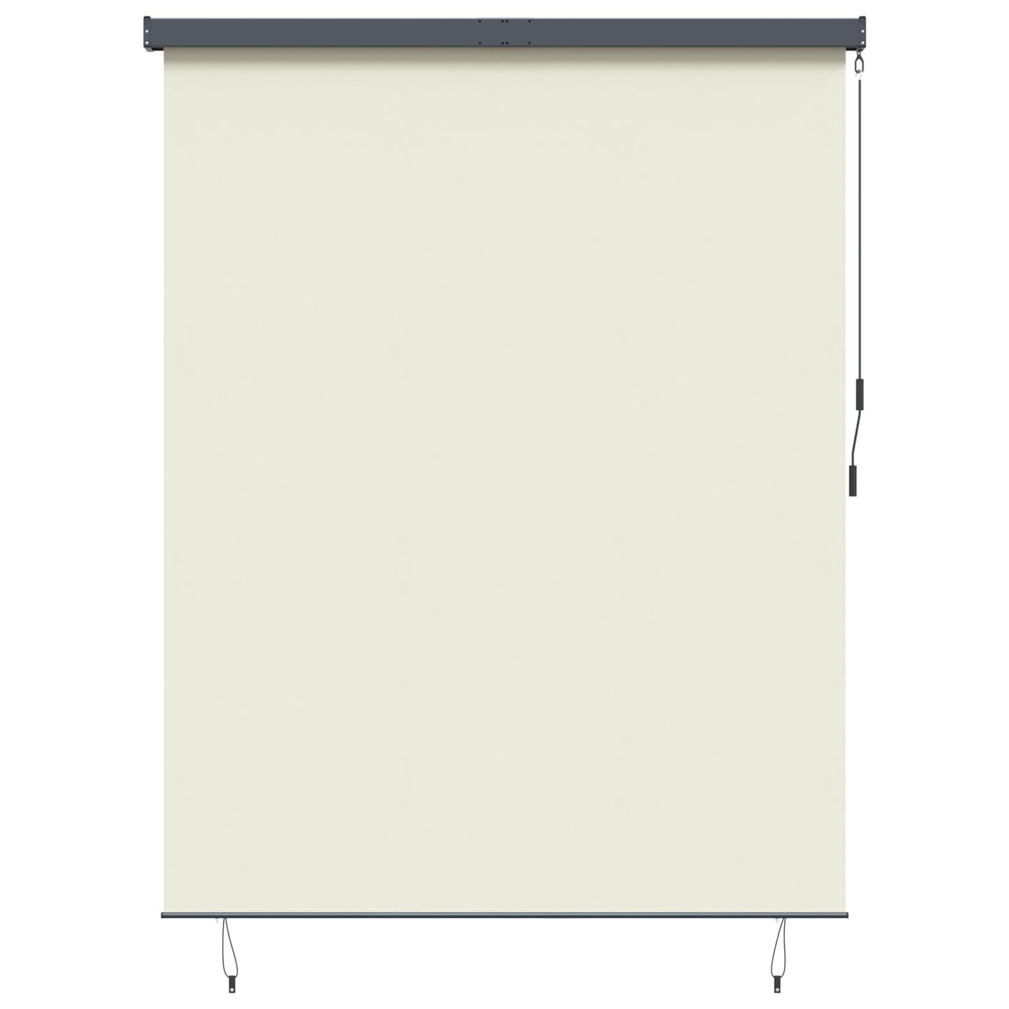 Rollo Creme 220 x 250 cm Stoff und Aluminium