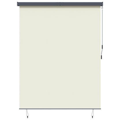 Rollo Creme 220 x 250 cm Stoff und Aluminium