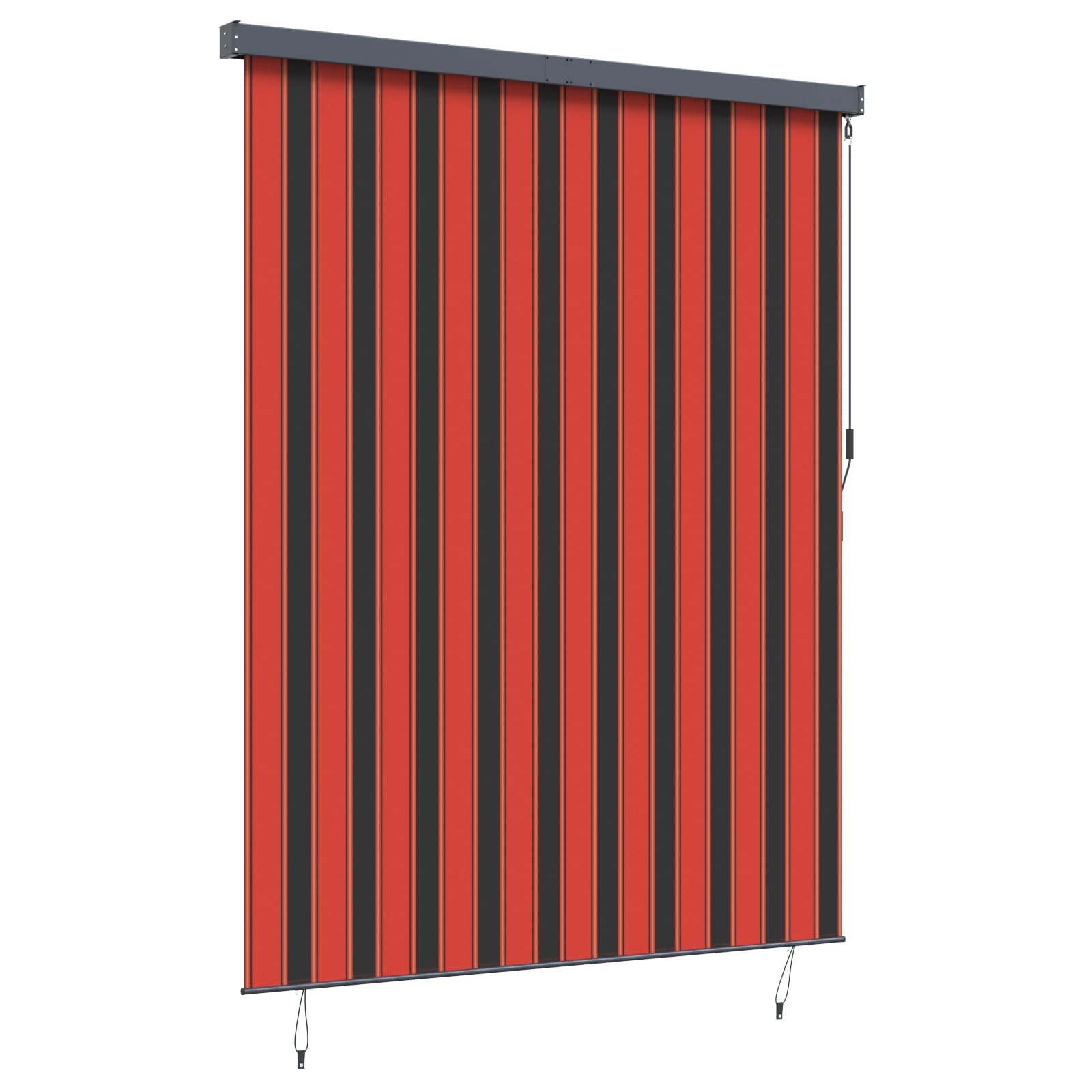 Rollo Orange und Braun 220 x 250 cm Stoff und Aluminium