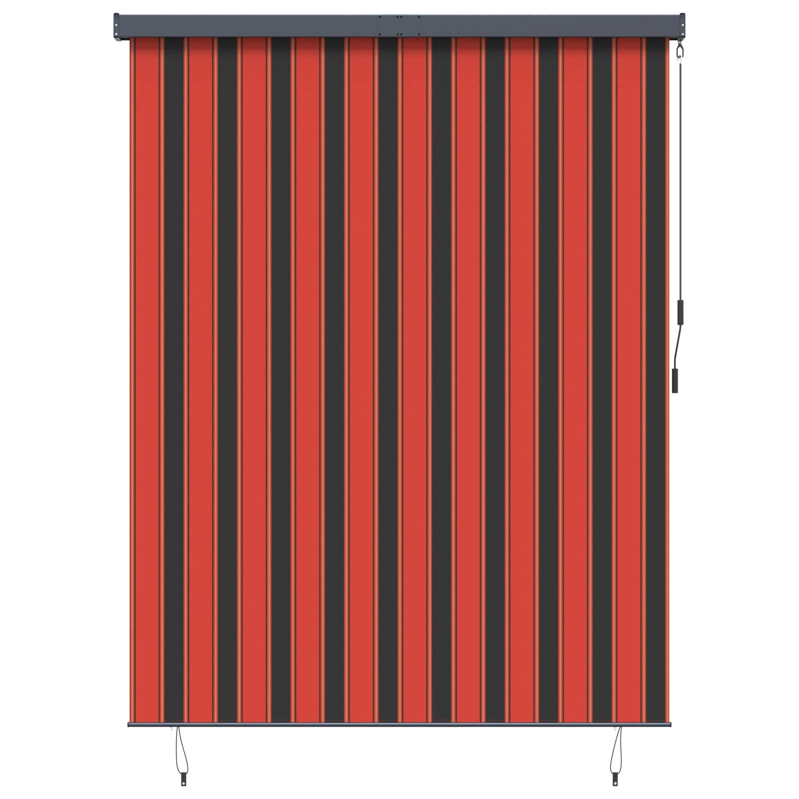 Rollo Orange und Braun 220 x 250 cm Stoff und Aluminium
