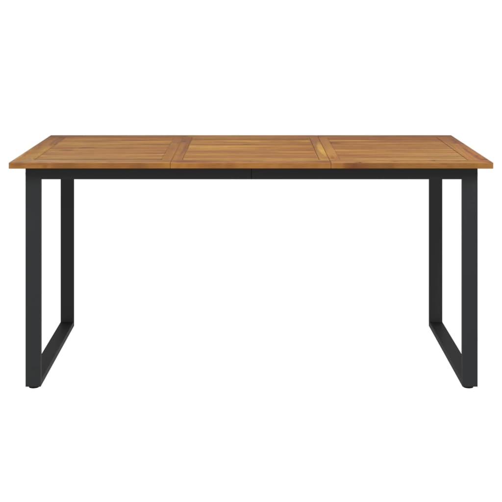 Gartentisch mit Beinen in U-Form 160x80x75 cm Massivholz Akazie
