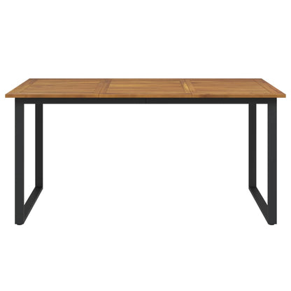 Gartentisch mit Beinen in U-Form 160x80x75 cm Massivholz Akazie