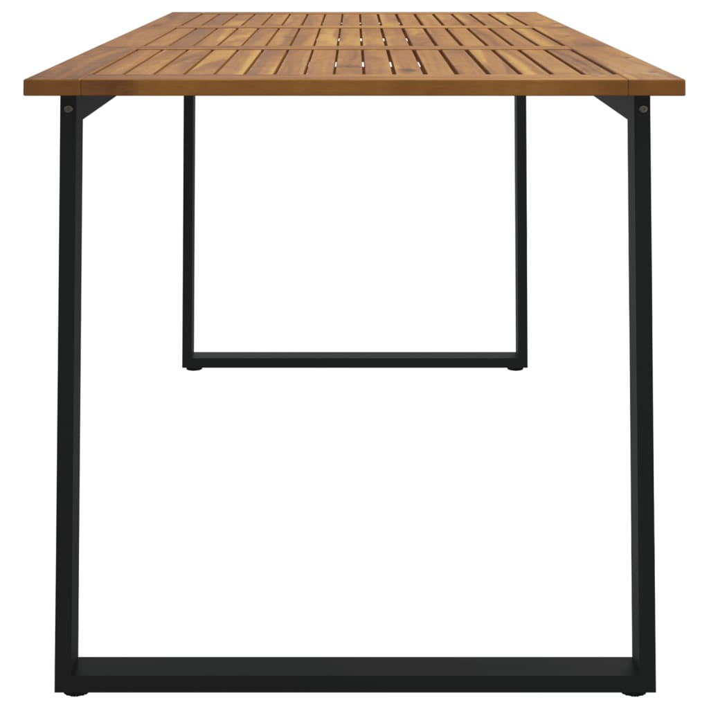 Gartentisch mit Beinen in U-Form 160x80x75 cm Massivholz Akazie