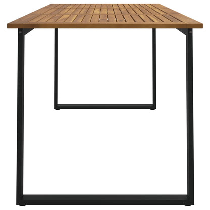 Gartentisch mit Beinen in U-Form 160x80x75 cm Massivholz Akazie