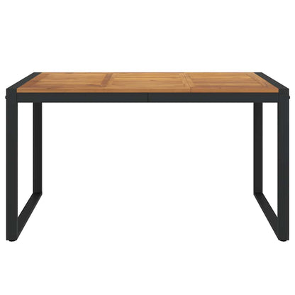 Gartentisch mit Beinen in U-Form 140×80×75 cm Massivholz Akazie