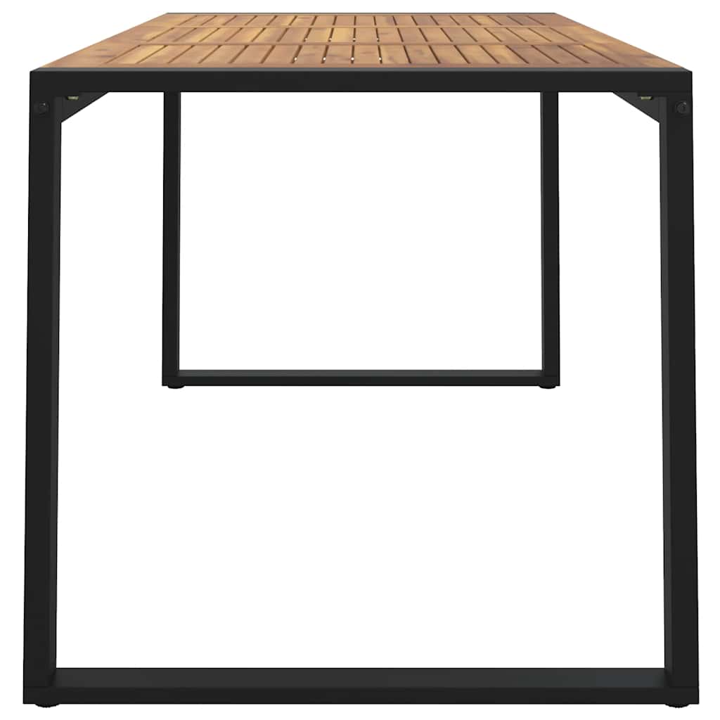 Gartentisch mit Beinen in U-Form 140×80×75 cm Massivholz Akazie