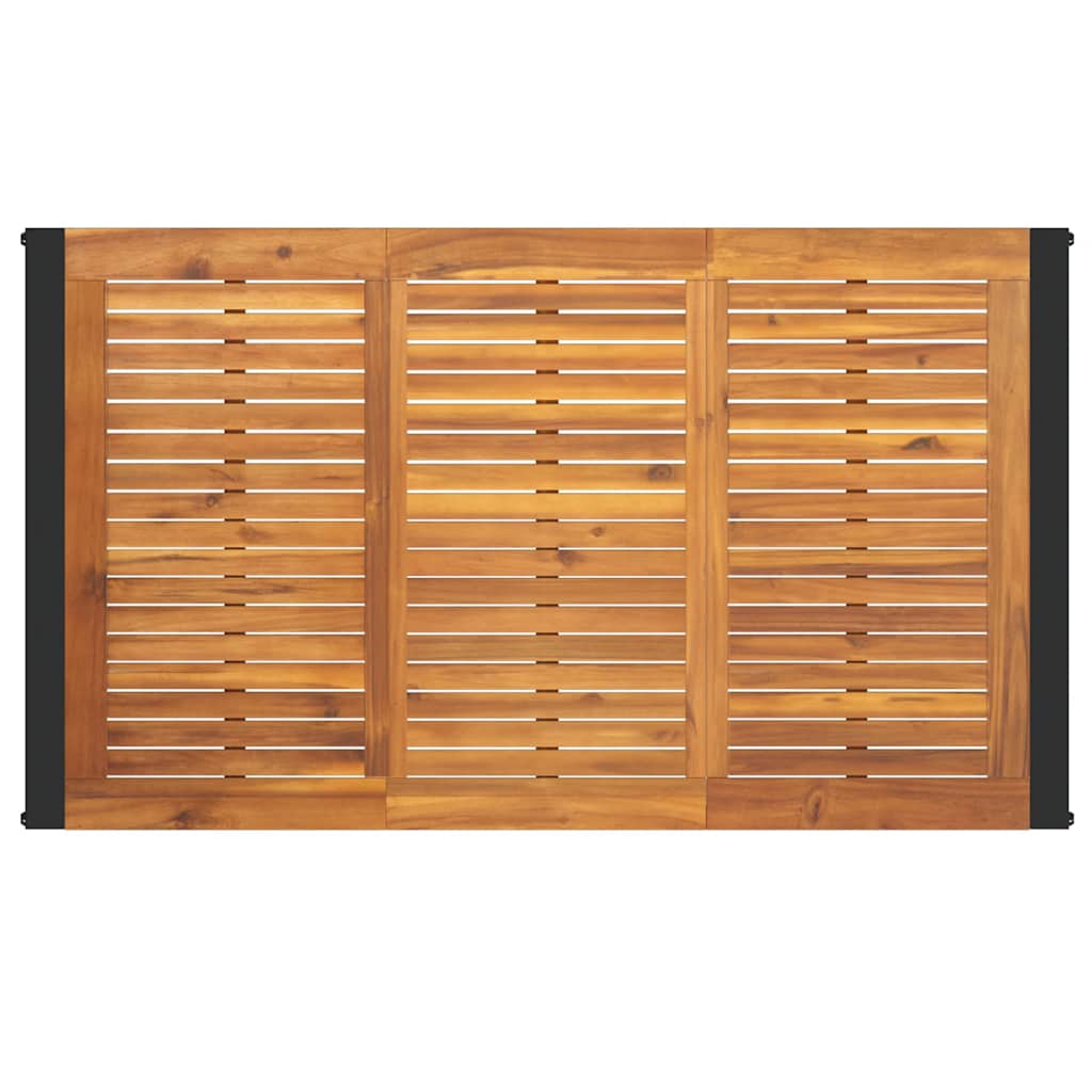 Gartentisch mit Beinen in U-Form 140×80×75 cm Massivholz Akazie