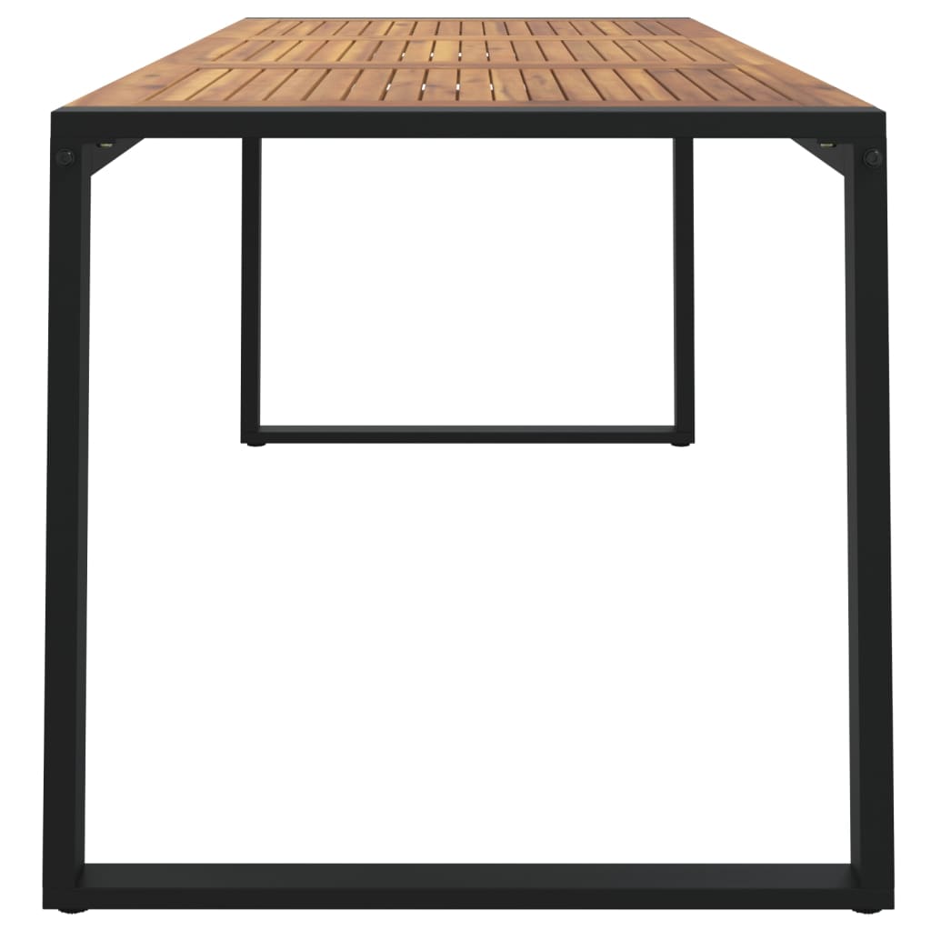 Gartentisch mit Gestell U-Form 180x90x75 cm Akazie Massivholz