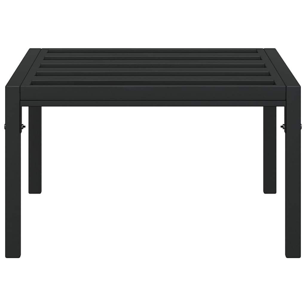 Table basse de jardin noir 60x60x35 cm en acier