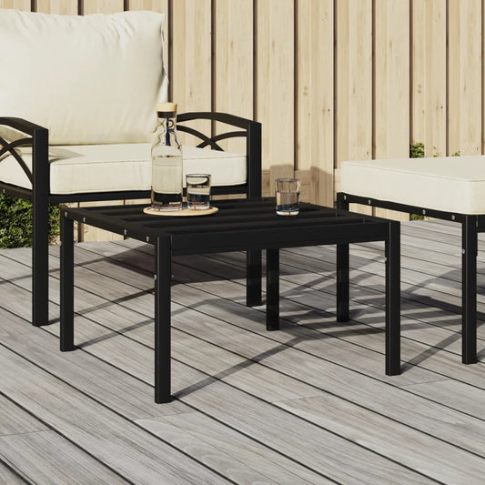 Table basse de jardin noir 60x60x35 cm en acier