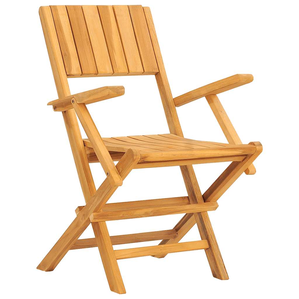 Klappstühle, 2 Stück, 55 x 61 x 90 cm, Massivholz Teak