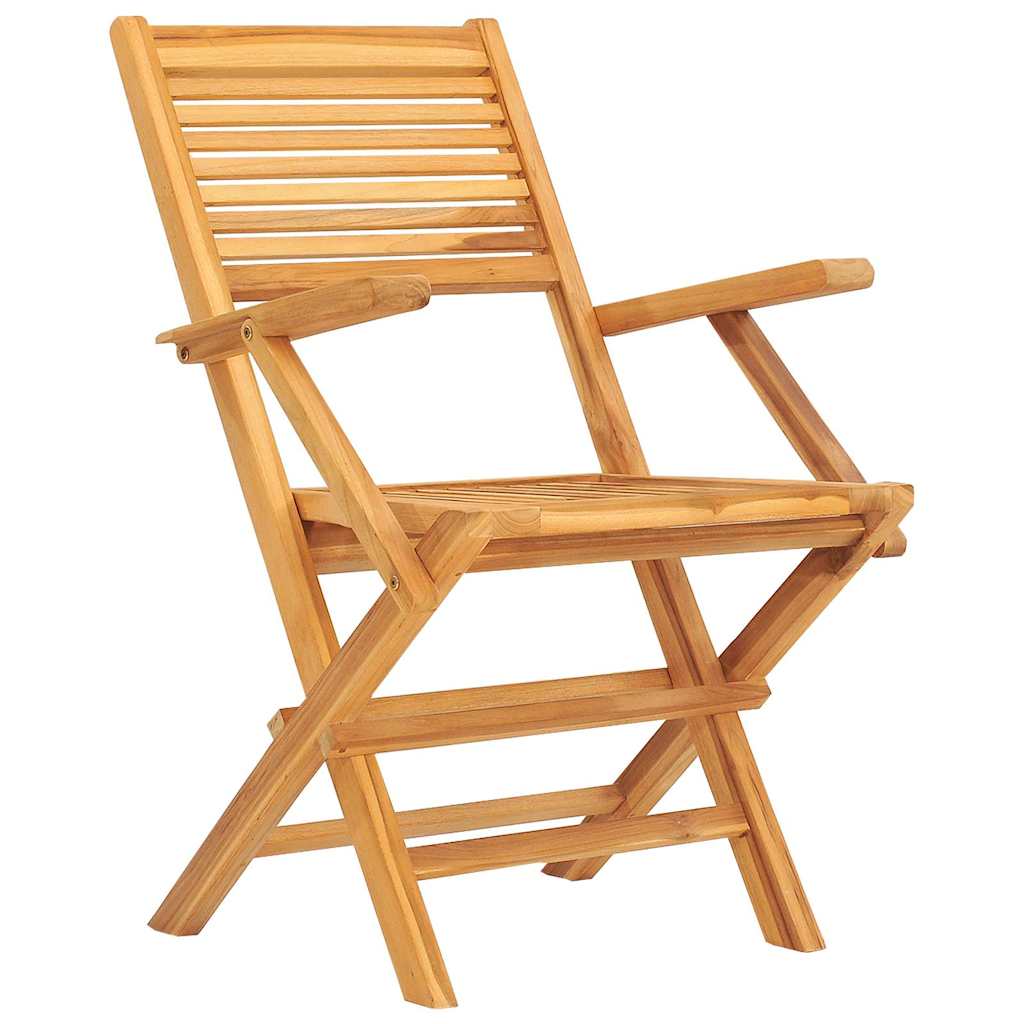 Klappstühle, 2 Stück, 55 x 62 x 90 cm, Massivholz Teak