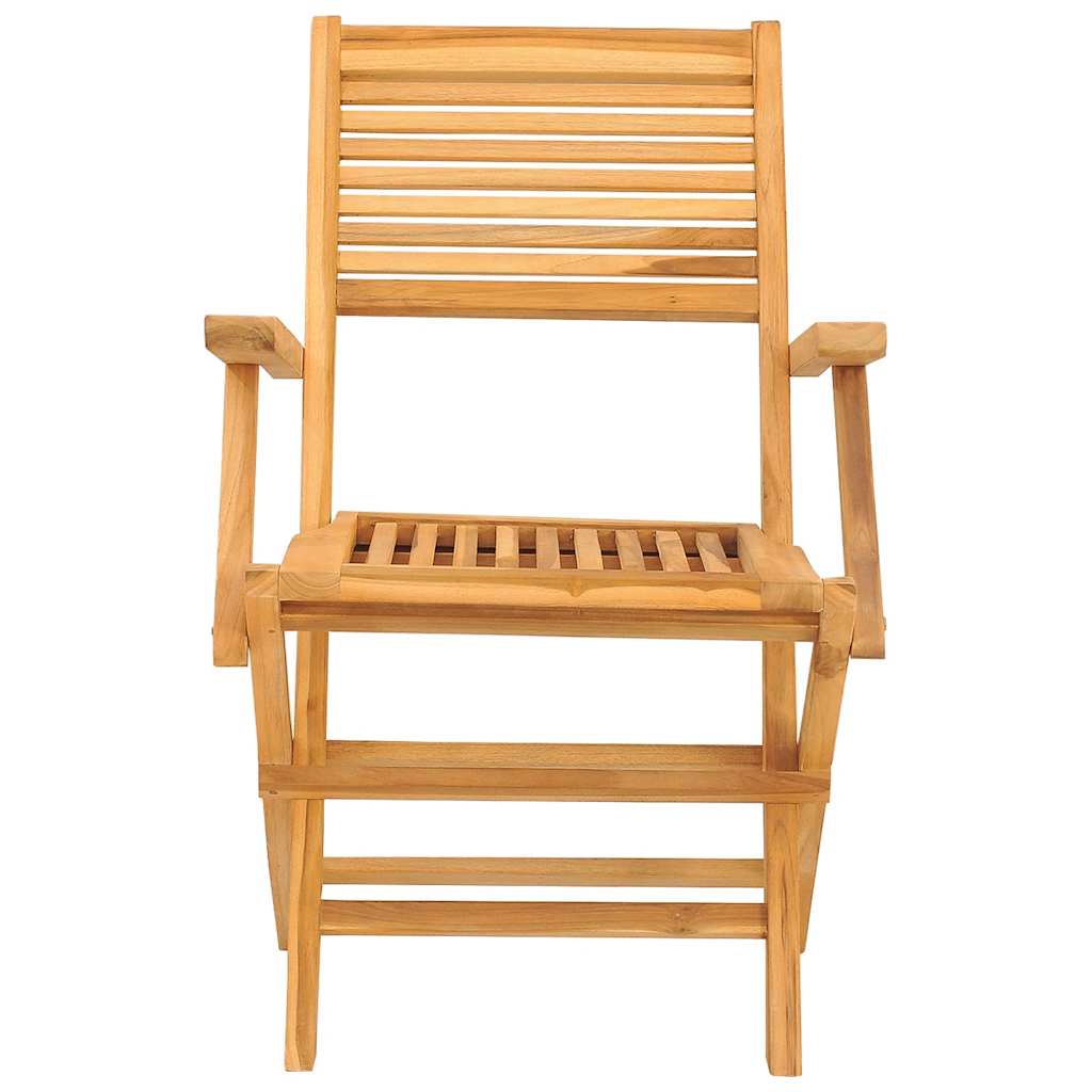 Klappstühle, 2 Stück, 55 x 62 x 90 cm, Massivholz Teak