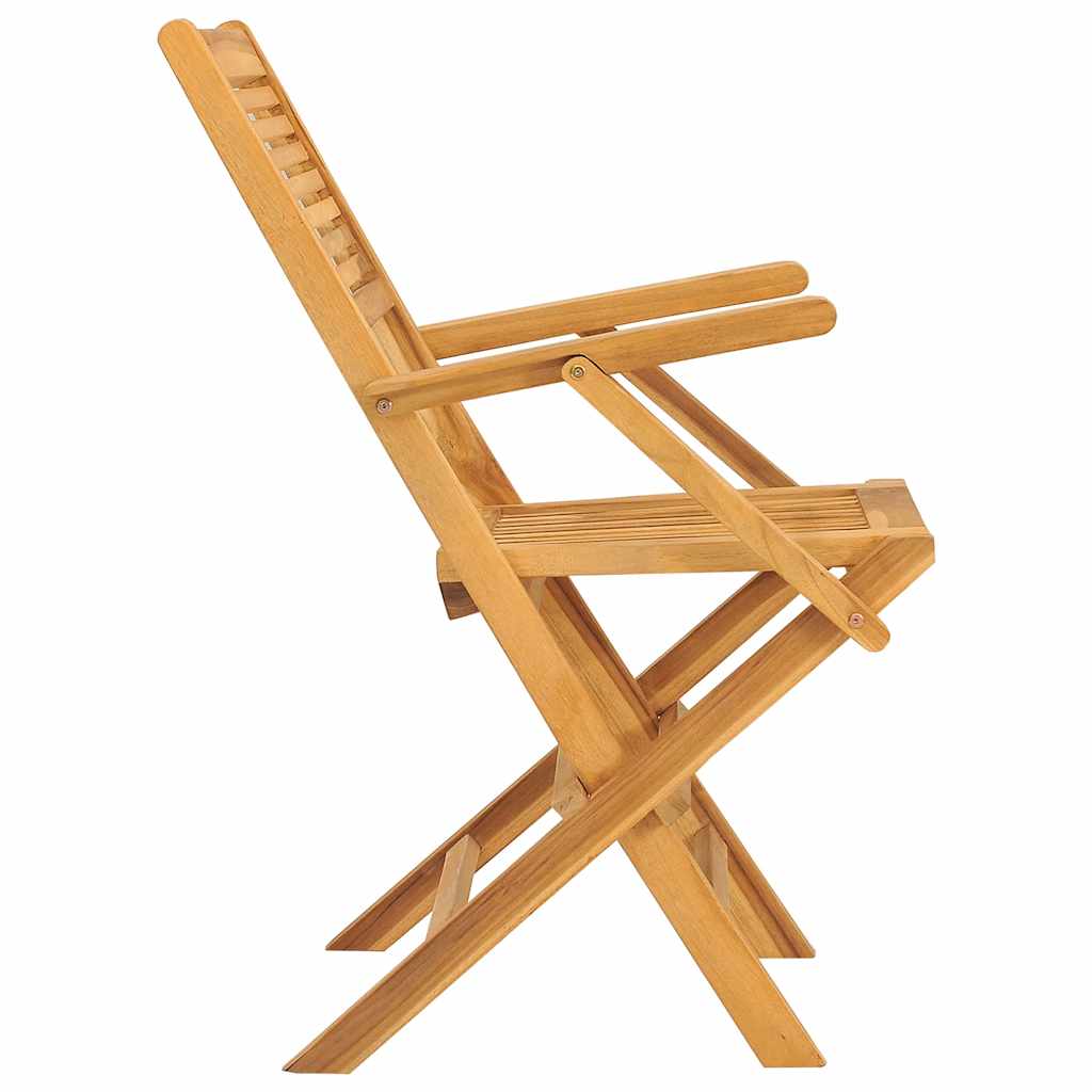 Klappstühle, 2 Stück, 55 x 62 x 90 cm, Massivholz Teak