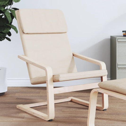 Fauteuil de relaxation tissu crème