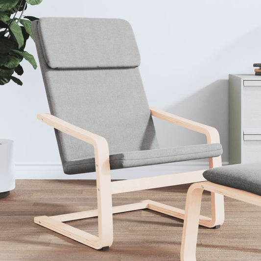 Fauteuil de relaxation tissu gris clair