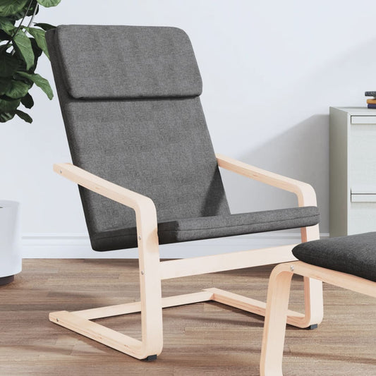 Fauteuil de relaxation tissu gris foncé