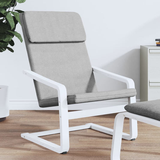 Fauteuil de relaxation tissu gris clair