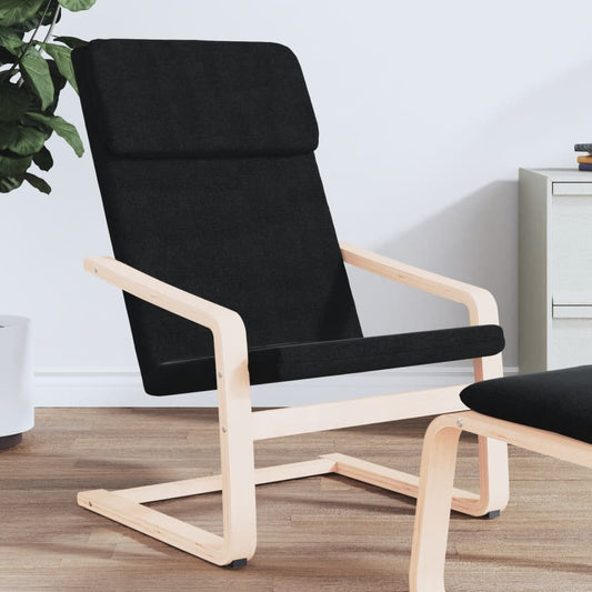 Fauteuil de relaxation tissu noir