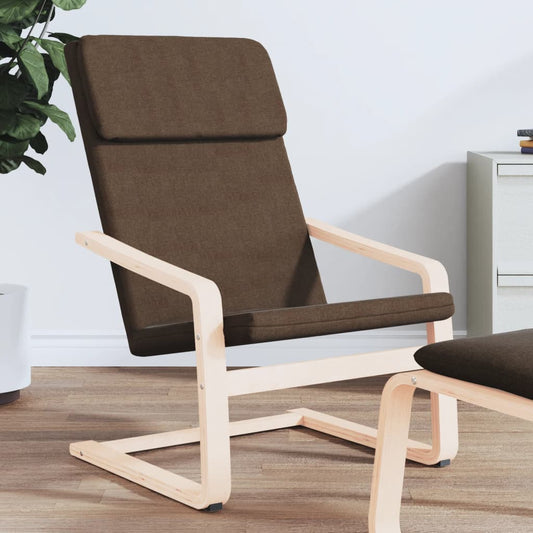 Fauteuil de relaxation tissu marron foncé