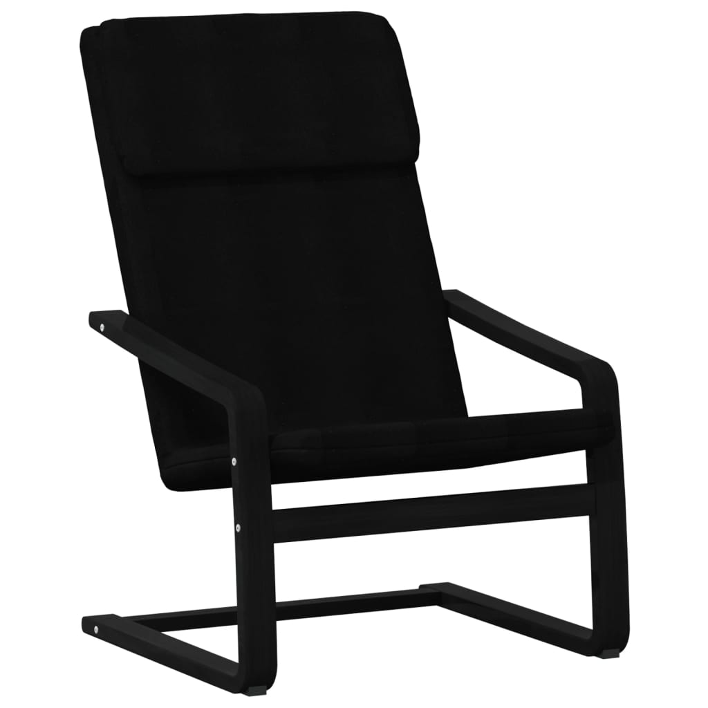 Fauteuil de relaxation tissu noir