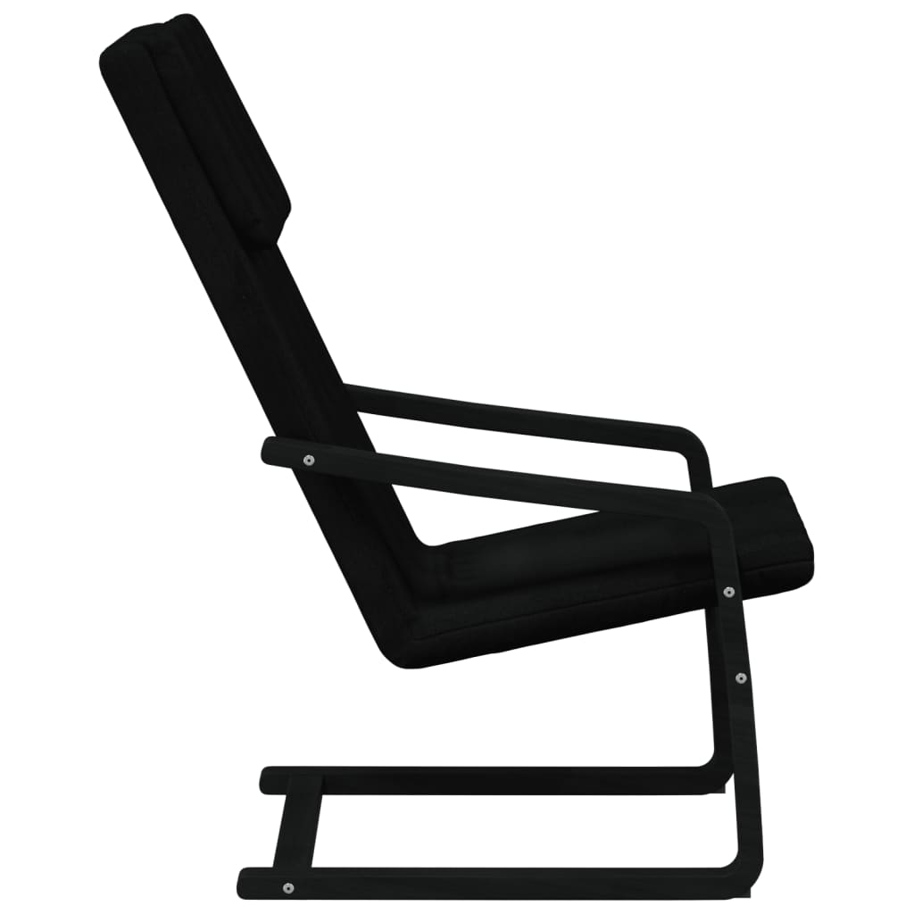 Fauteuil de relaxation tissu noir