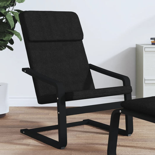 Fauteuil de relaxation tissu noir