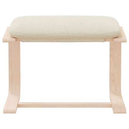 Fußhocker Creme 51x41x40 cm Stoff