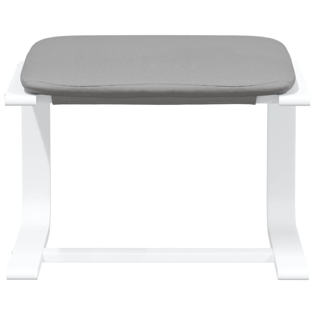 Fußhocker Hellgrau 51x41x40 cm Stoff