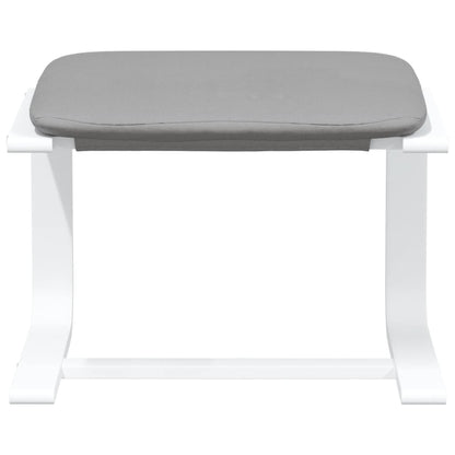 Fußhocker Hellgrau 51x41x40 cm Stoff