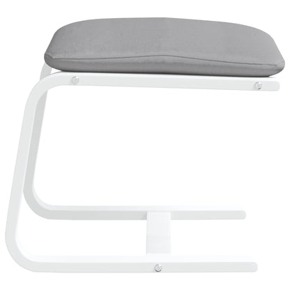 Fußhocker Hellgrau 51x41x40 cm Stoff