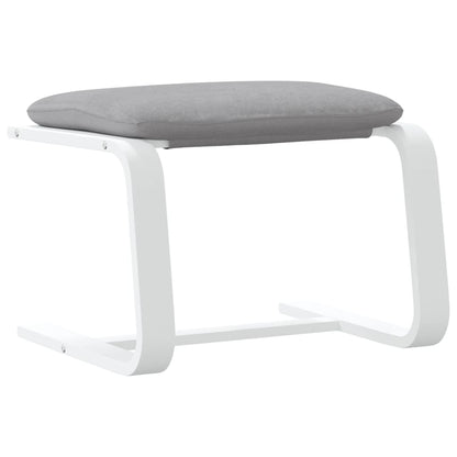 Fußhocker Hellgrau 51x41x40 cm Stoff