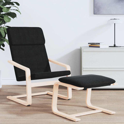 Fußhocker Schwarz 51x41x40 cm Stoff