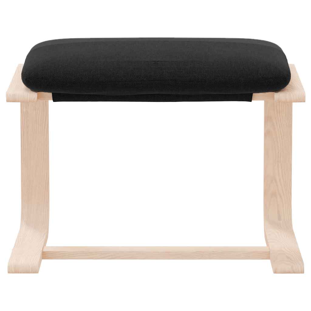 Fußhocker Schwarz 51x41x40 cm Stoff