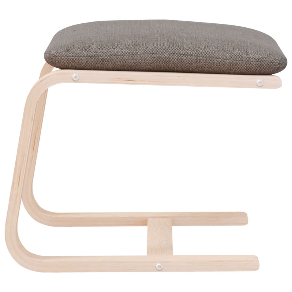 Fußhocker Taupe 51x41x40 cm Stoff
