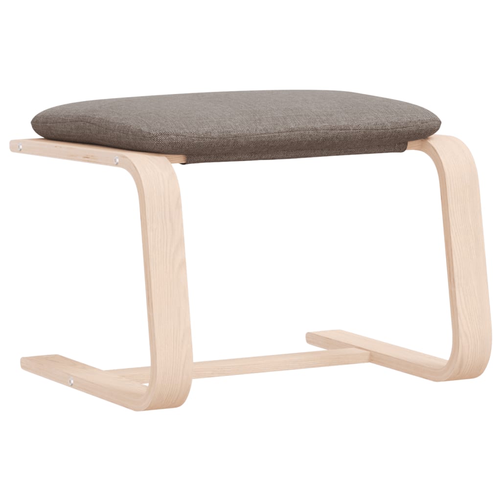 Fußhocker Taupe 51x41x40 cm Stoff