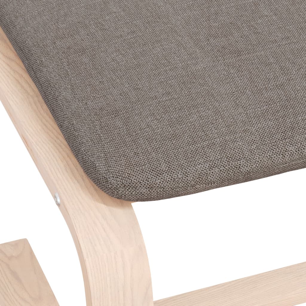 Fußhocker Taupe 51x41x40 cm Stoff