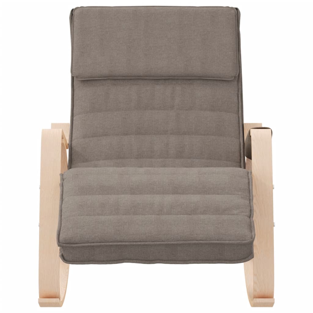 Schaukelstuhl Taupe Stoff