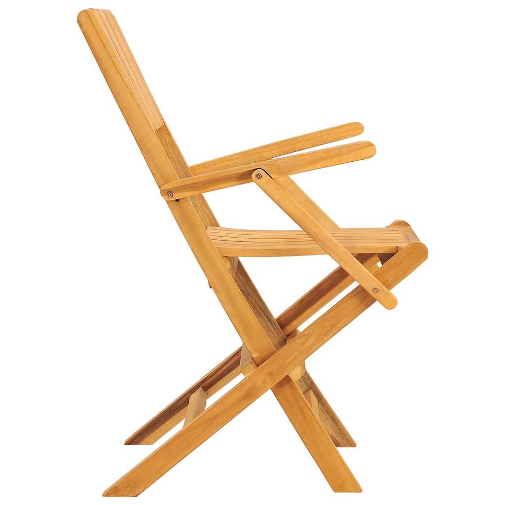 Klappstühle, 4 Stück, 55 x 61 x 90 cm, Massivholz Teak