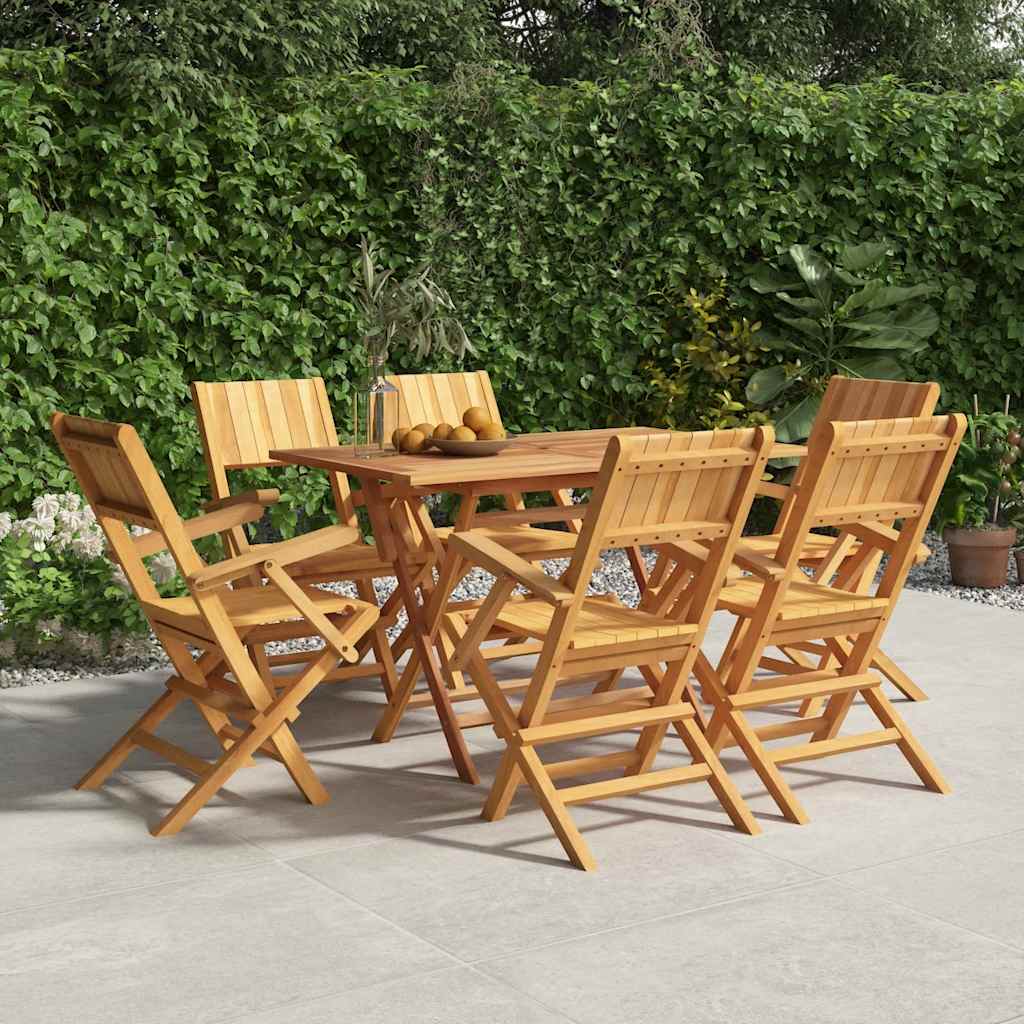 Klappstühle, 6 Stück, 55 x 61 x 90 cm, Massivholz Teak