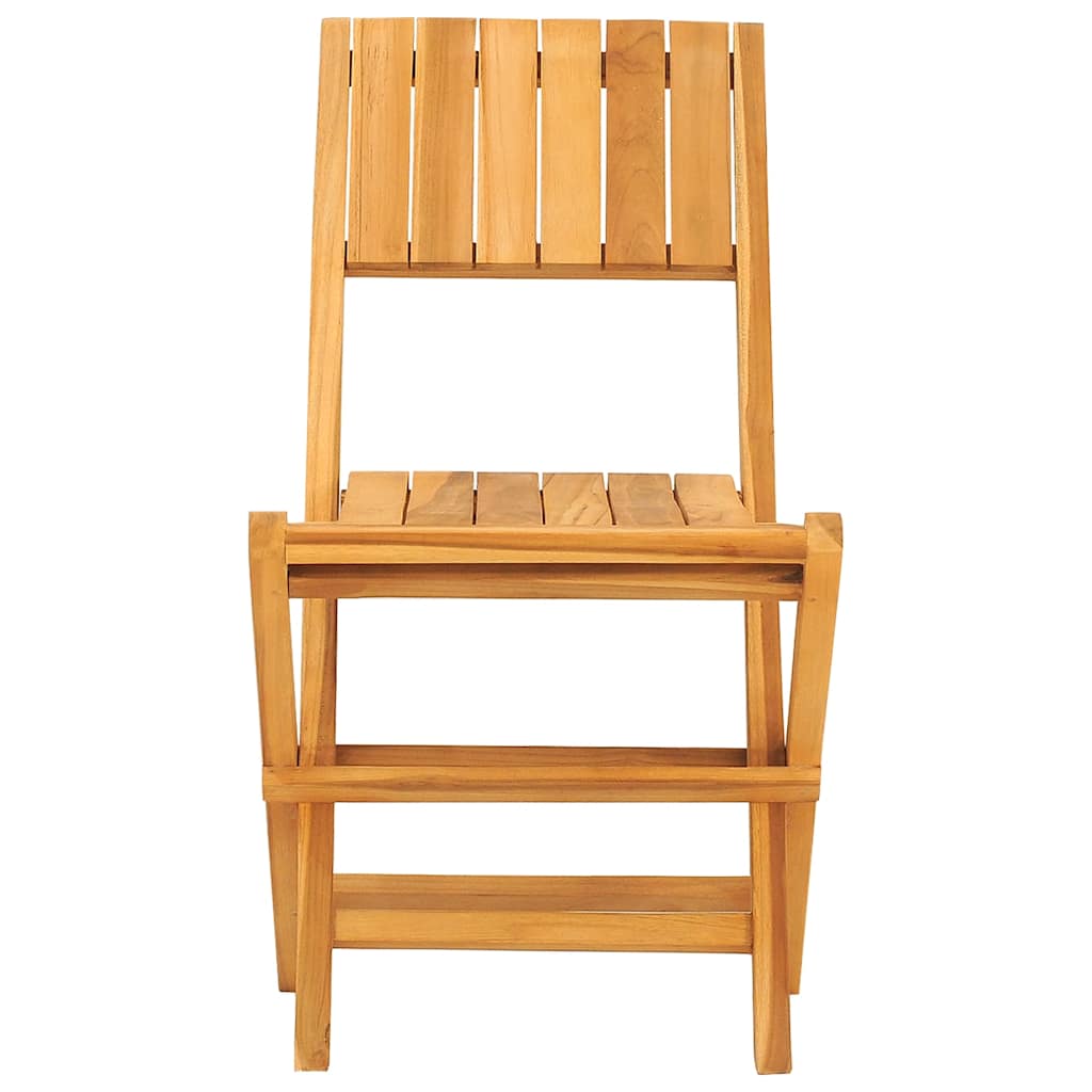 Klappstühle, 4 Stück, 47 x 62 x 90 cm, Massivholz Teak