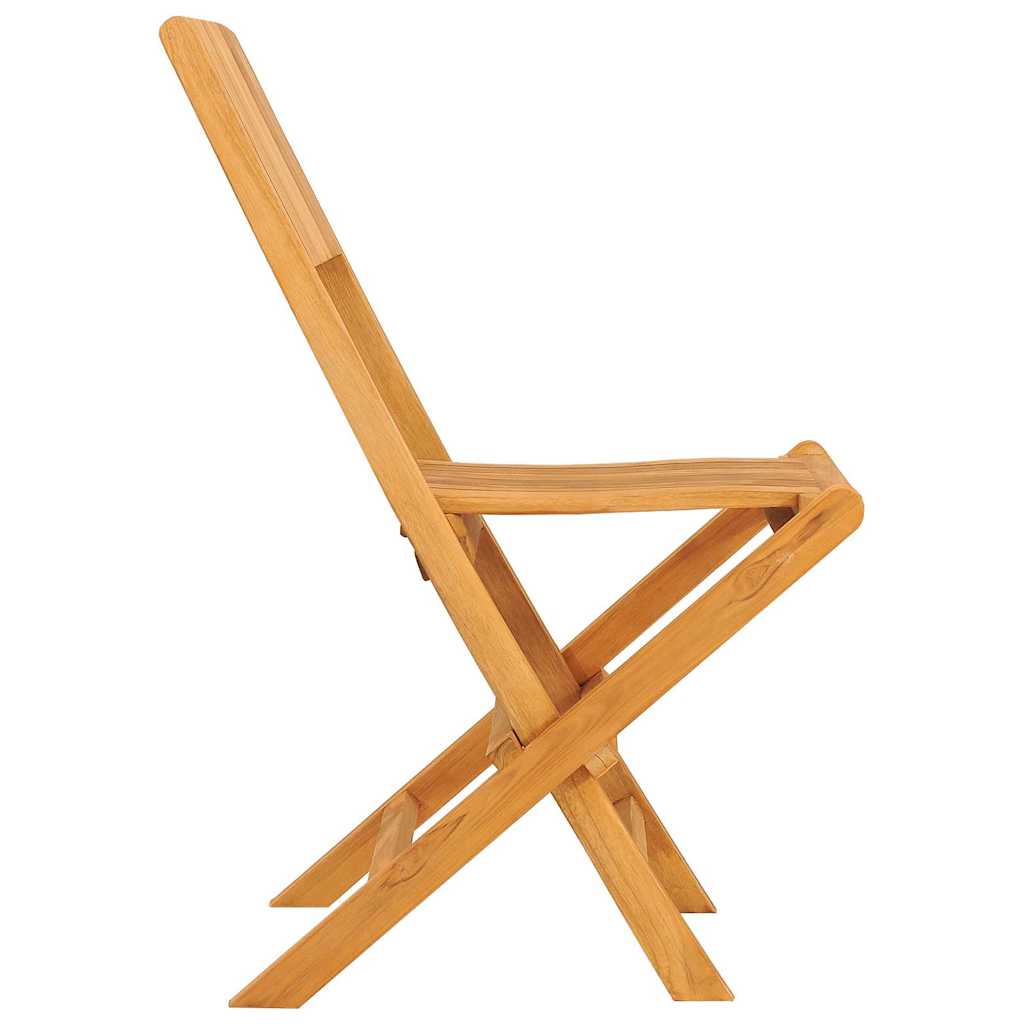 Klappstühle, 4 Stück, 47 x 62 x 90 cm, Massivholz Teak