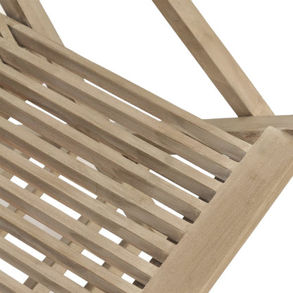 Klappstühle, 4 Stück, Grau, 56 x 61 x 89 cm, Massivholz Teak