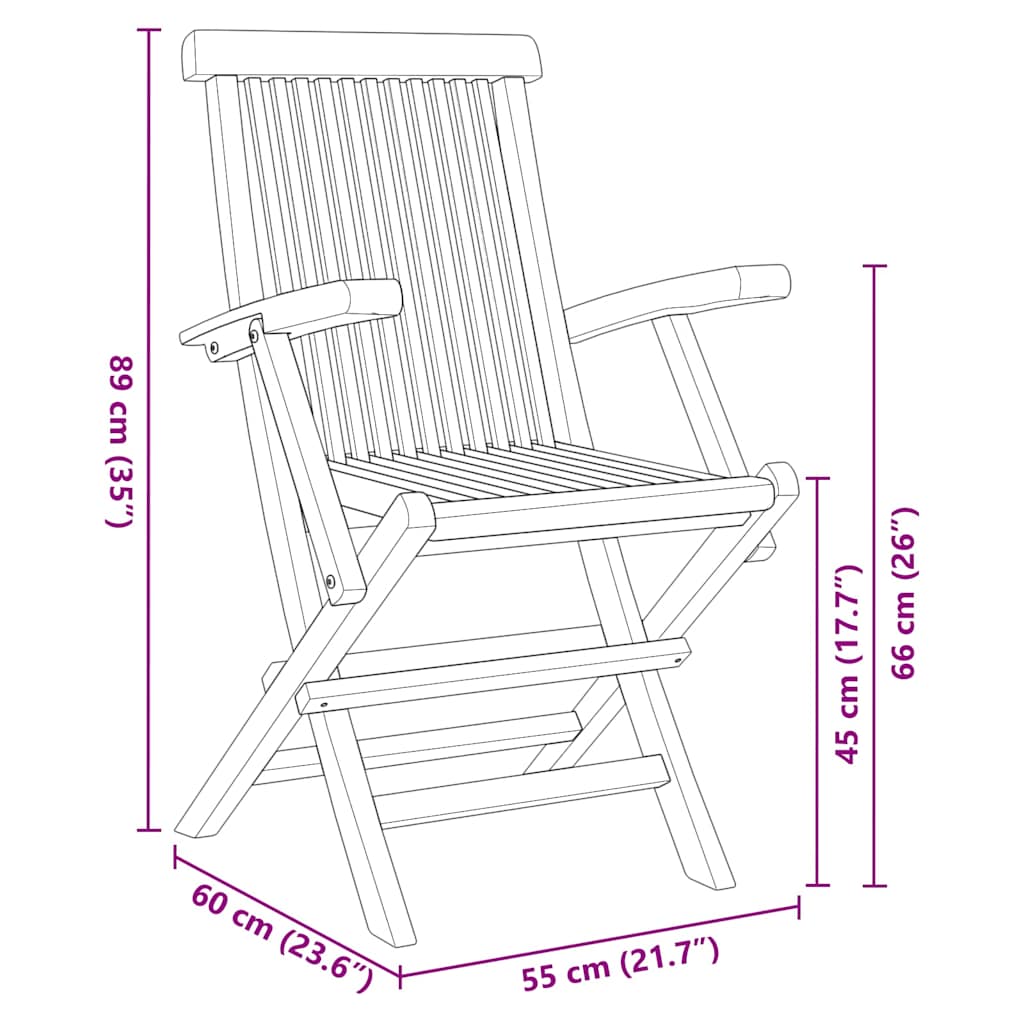 Garten Essgruppe 7 stk. Braun Massivholz Teak