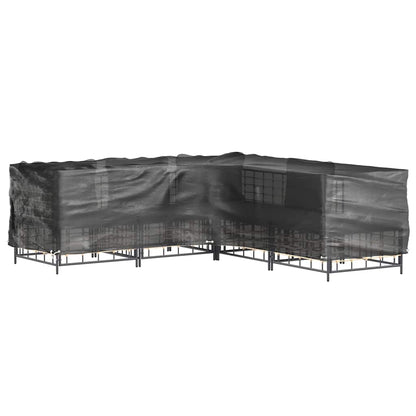 Gartenmöbel-Abdeckungen in L-Form 2 Stk. 12 Ösen 185x185x90 cm